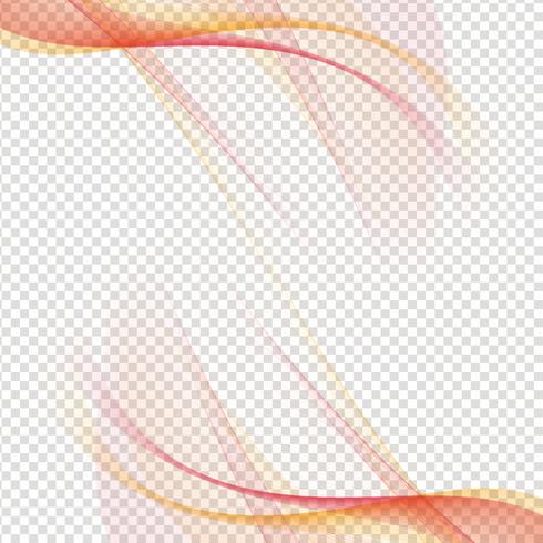 Diseño abstracto de la onda en fondo transparente vector