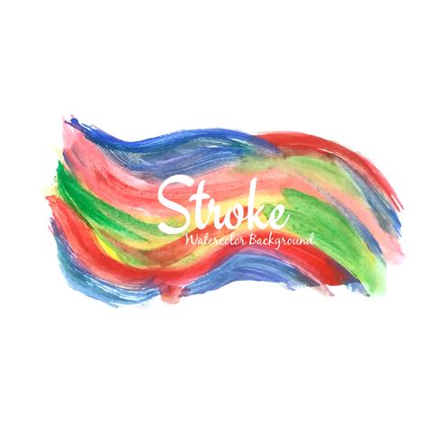 Abstract colorful decorative watercolor stroke design background vector