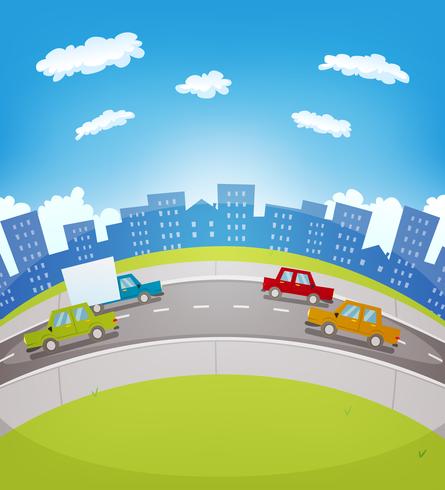 Cartoon Urban Traffic vector