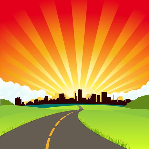 The Road To The City vector