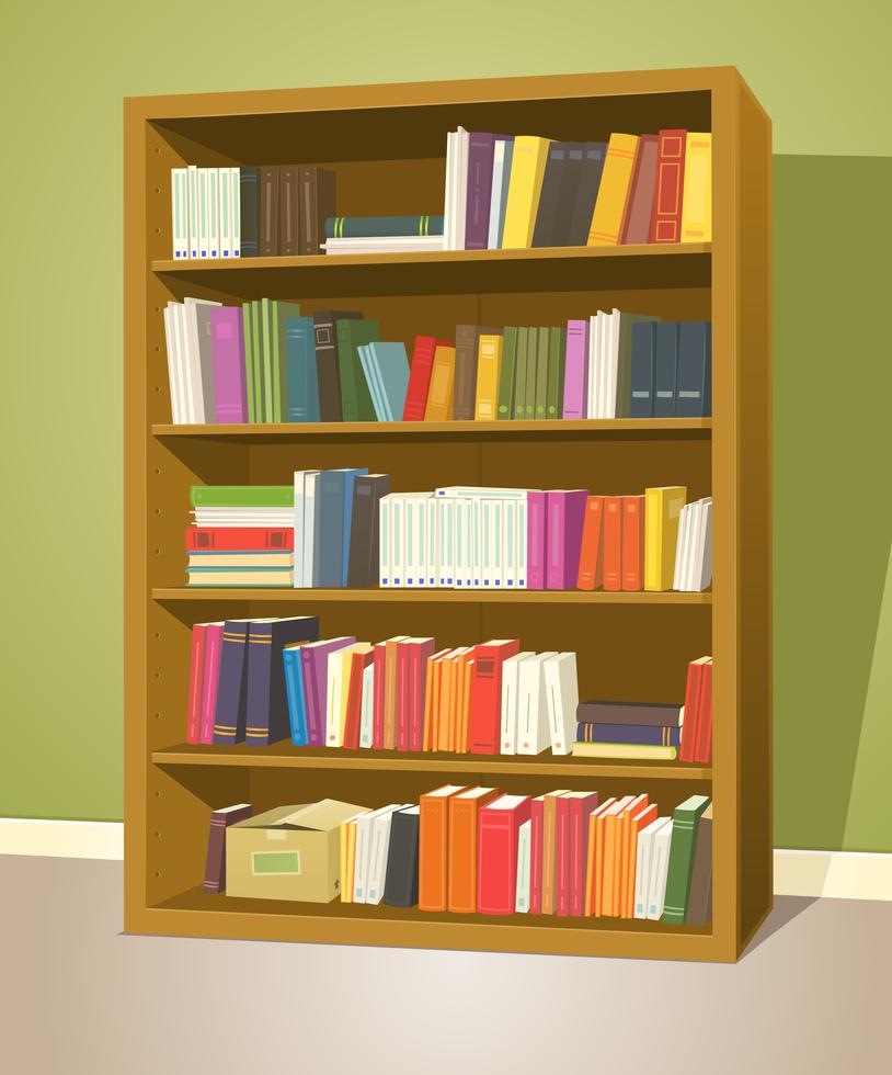 Library Bookshelf 261173 Vector Art at Vecteezy