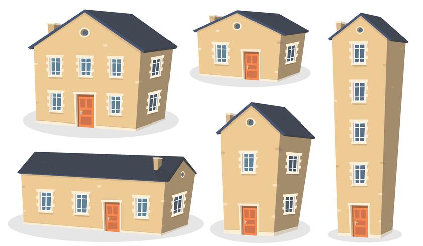 Cartoon House Set vector