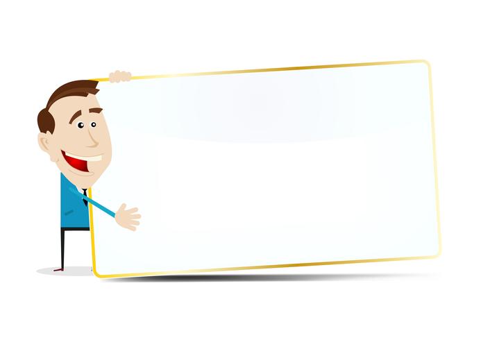 Cartoon Businessman Sign vector