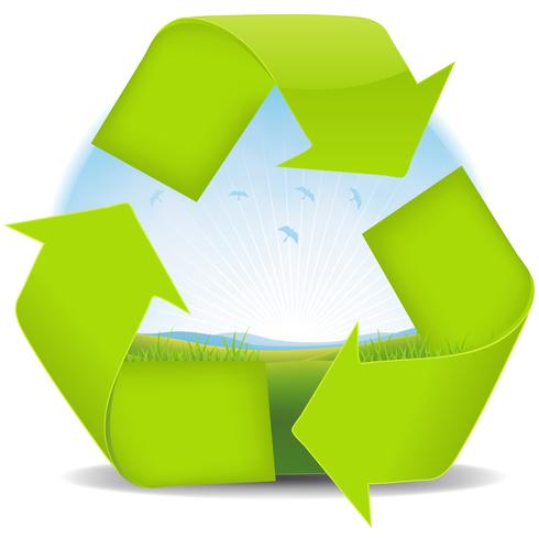 Summer Or Spring Recycle Landscape Banner vector