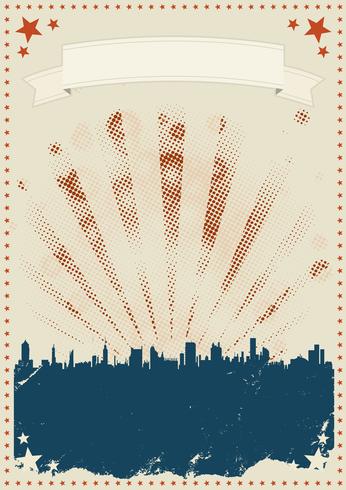 Grunge Fourth Of July Poster vector