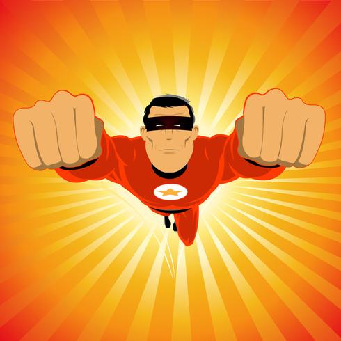 Comic-como Red Super-Hero vector