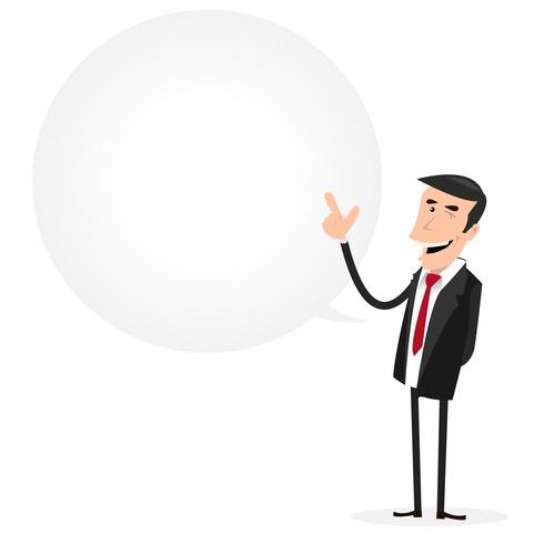 Businessman Speech Bubble vector