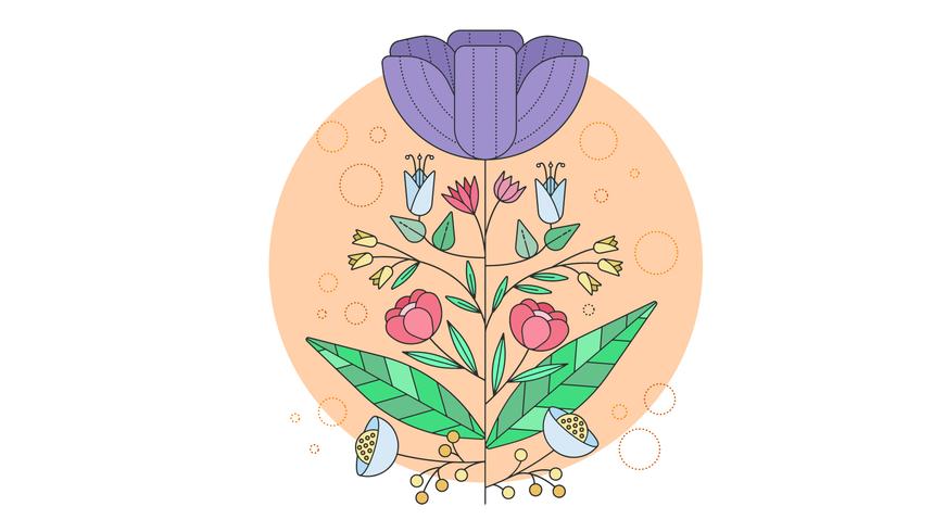 Diseño floral del vector