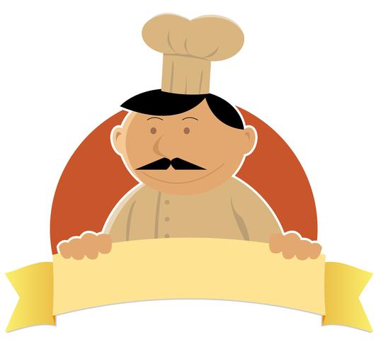 Pancarta de cocinero vector