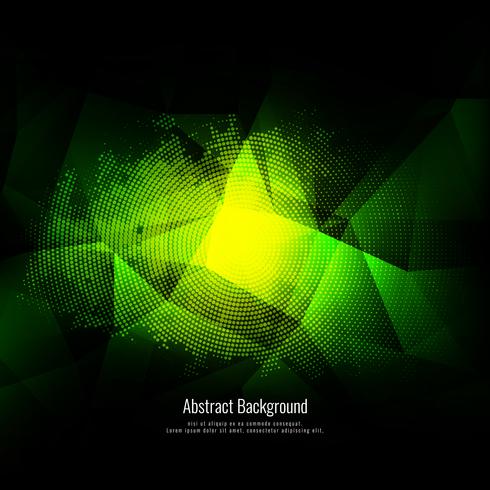 Abstract modern green polygon background with halftone vector