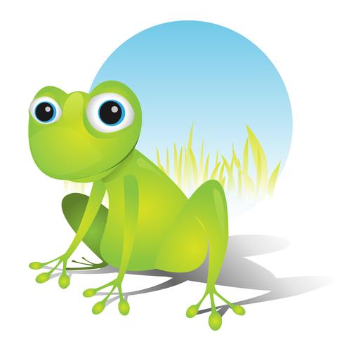 Simple Cute Frog vector