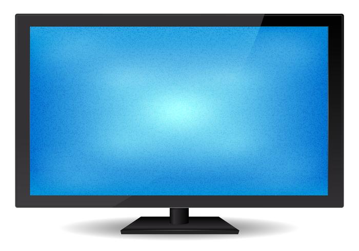 Elegante pantalla plana azul brillante TV vector