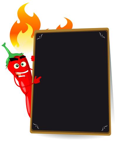 Cartoon Hot Spice Menu vector