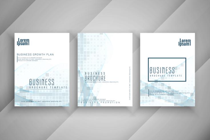 Abstract business brochure template design set vector