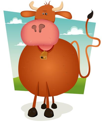 Toro de dibujos animados vector