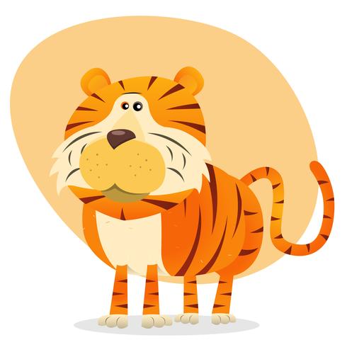 Tigre de dibujos animados vector