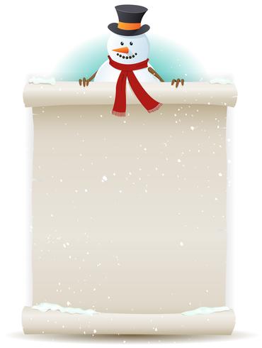 Fondo de muñeco de nieve de Santa vector