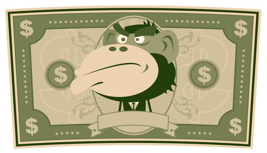 Funny Money - Cartoon US Dollar vector