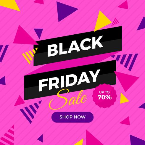 Banner de venta de viernes negro vector