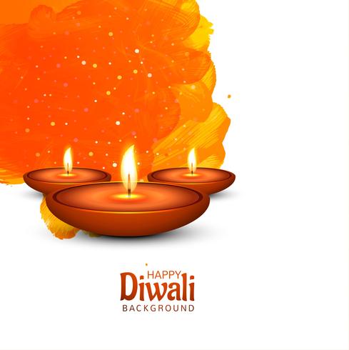 Creative colorful festival background for happy diwali design vector