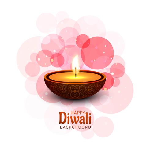 Creative colorful festival background for happy diwali design vector