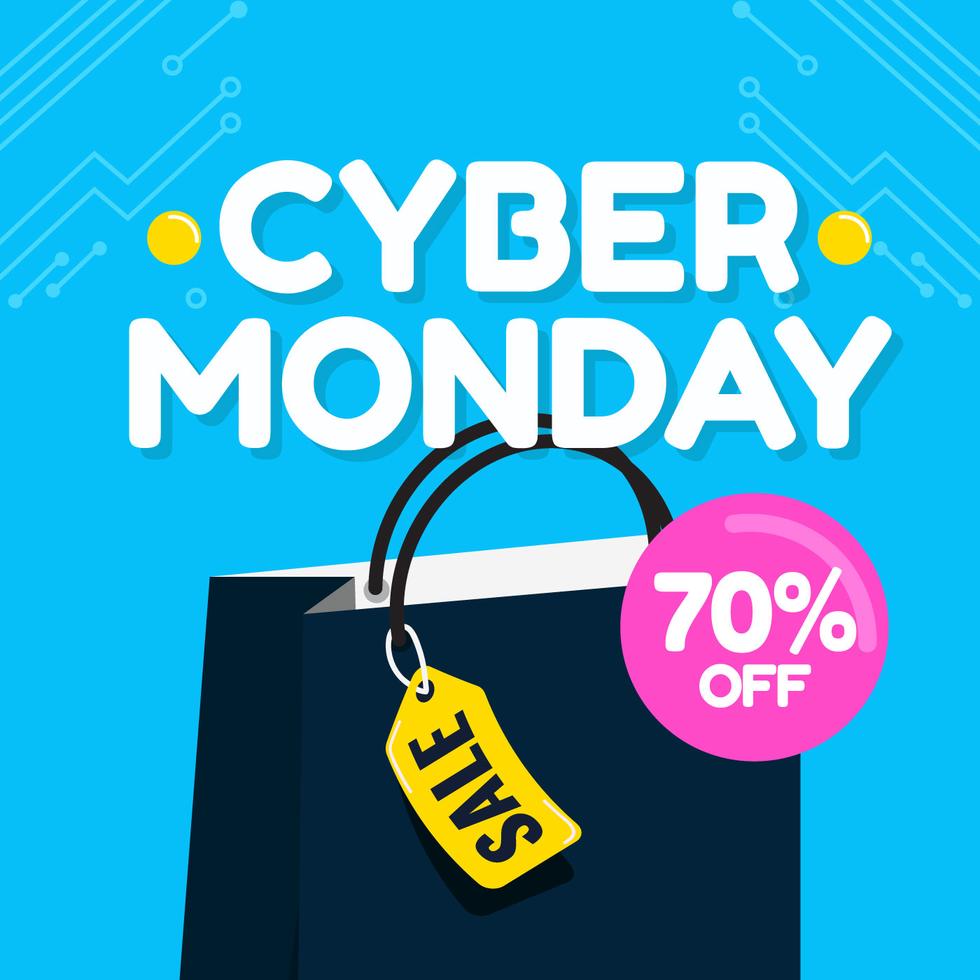 Cyber Monday Social Media Post 261467 Vector Art at Vecteezy