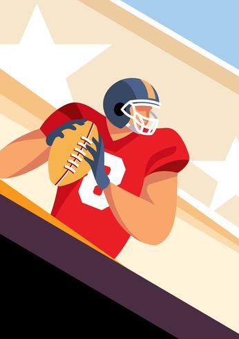 Football Player Vintage Card vector