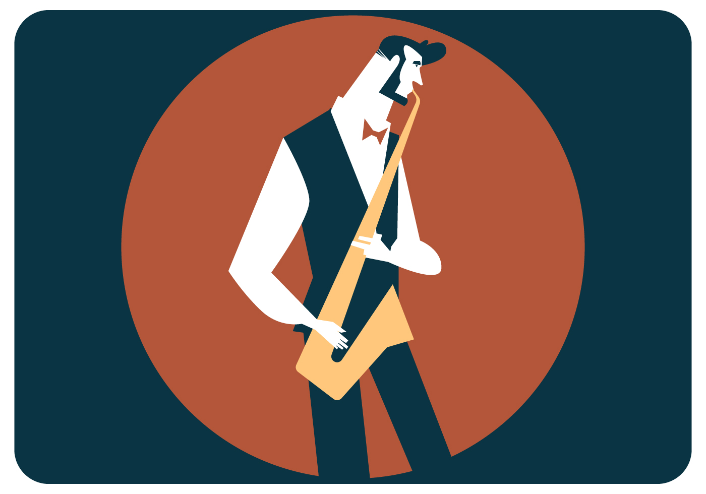 Saxophone Player Vector 261478 Vector Art at Vecteezy