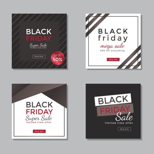 Black Friday Social Media Post Vector