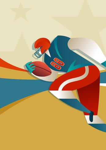 American Football Player Running vector