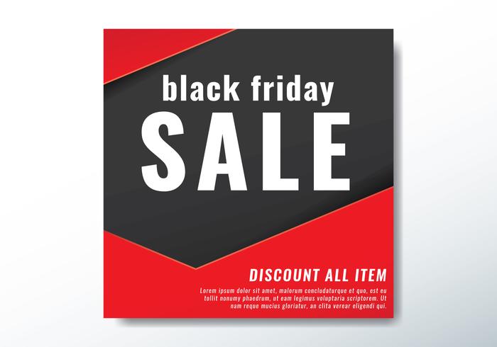 Black Friday Square Banner vector