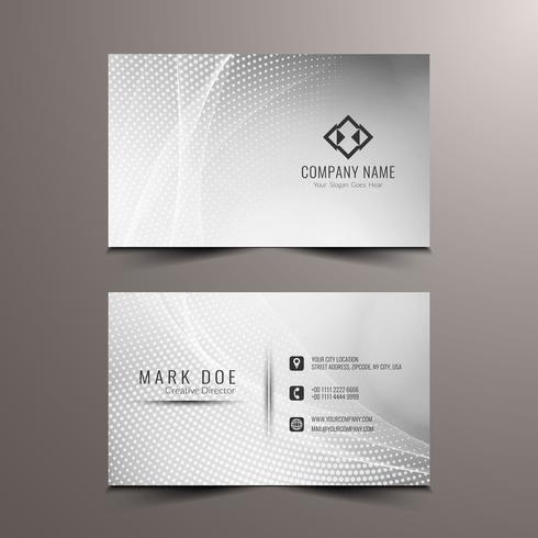 Abstract modern stylish wavy business card template design vector