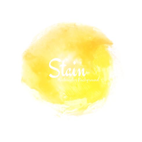 Abstract yellow watercolor stain design background vector