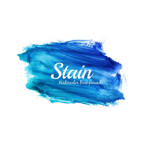 Abstract bright blue watercolor stain design vector