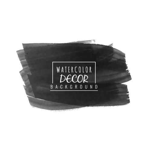 Abstract black watercolor brush stroke design background vector