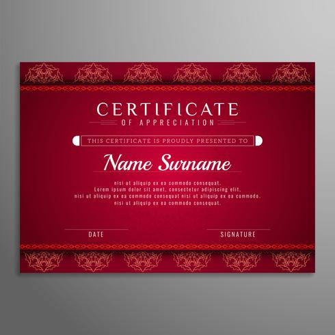 Resumen elegante certificado diseño de fondo vector