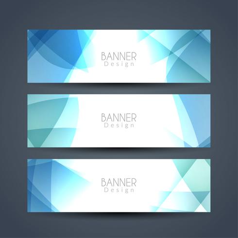 Conjunto de banners elegante abstracto vector