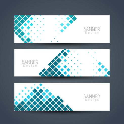 Conjunto de banners con estilo moderno abstracto vector