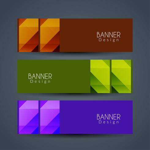 Conjunto de banners con estilo moderno abstracto vector