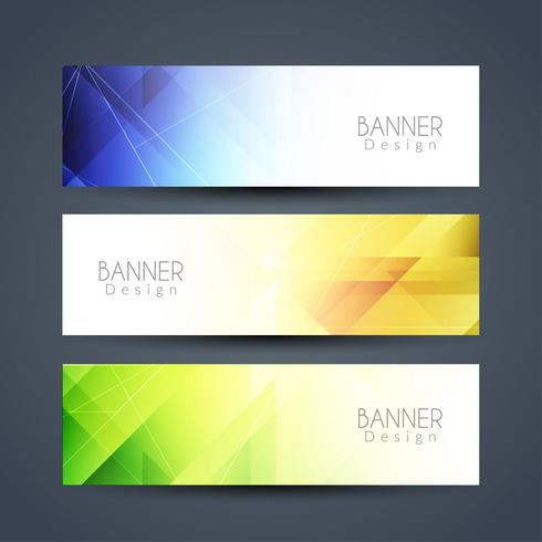 Conjunto de banners moderno abstracto vector