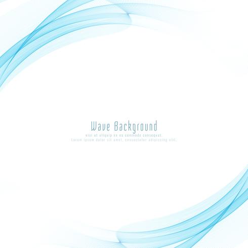 Abstract elegant blue wave stylish background design vector