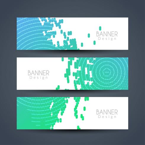 Conjunto de banners con estilo moderno abstracto vector