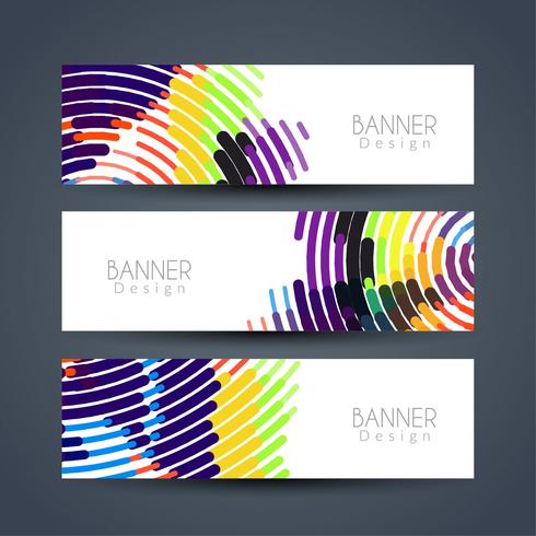 Conjunto de banners moderno abstracto vector