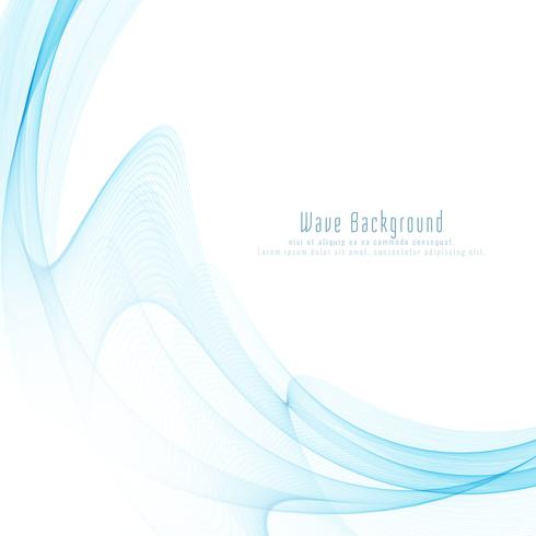 Abstract elegant blue wave background design vector