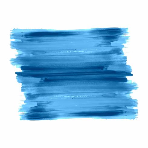 Watercolor blue stroke design vector