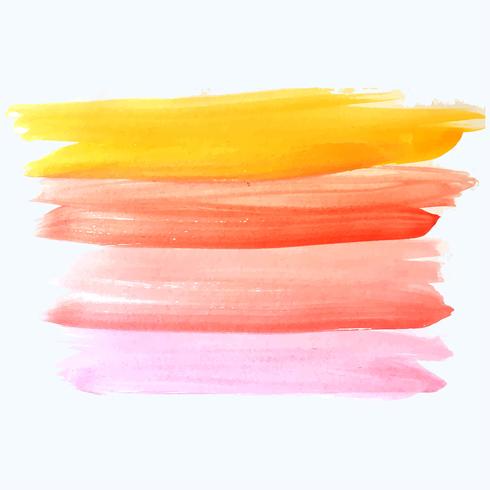 Beautiful watercolor colorful stroke brush design illustration vector
