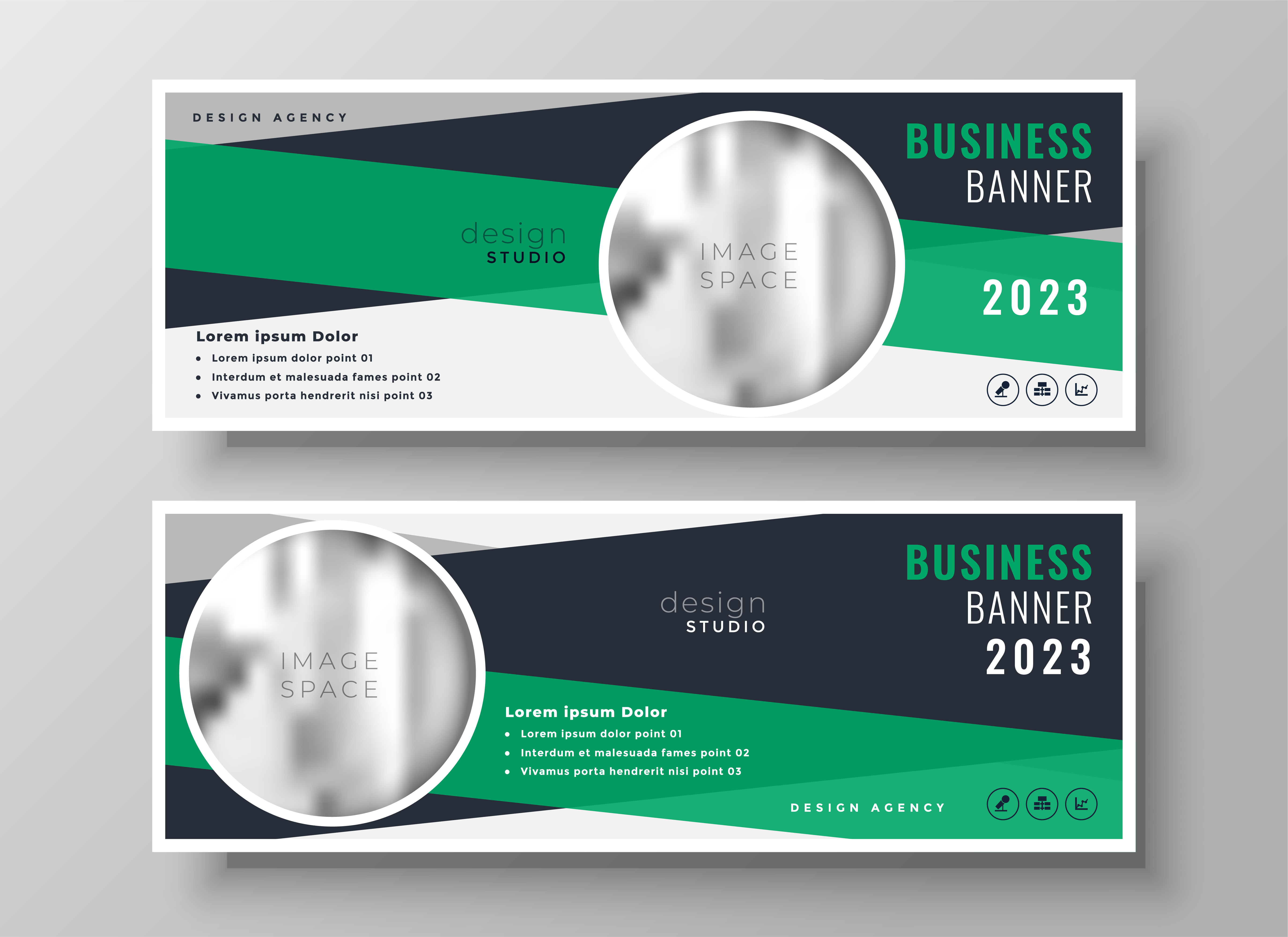 abstract green business banner  design  template Download 