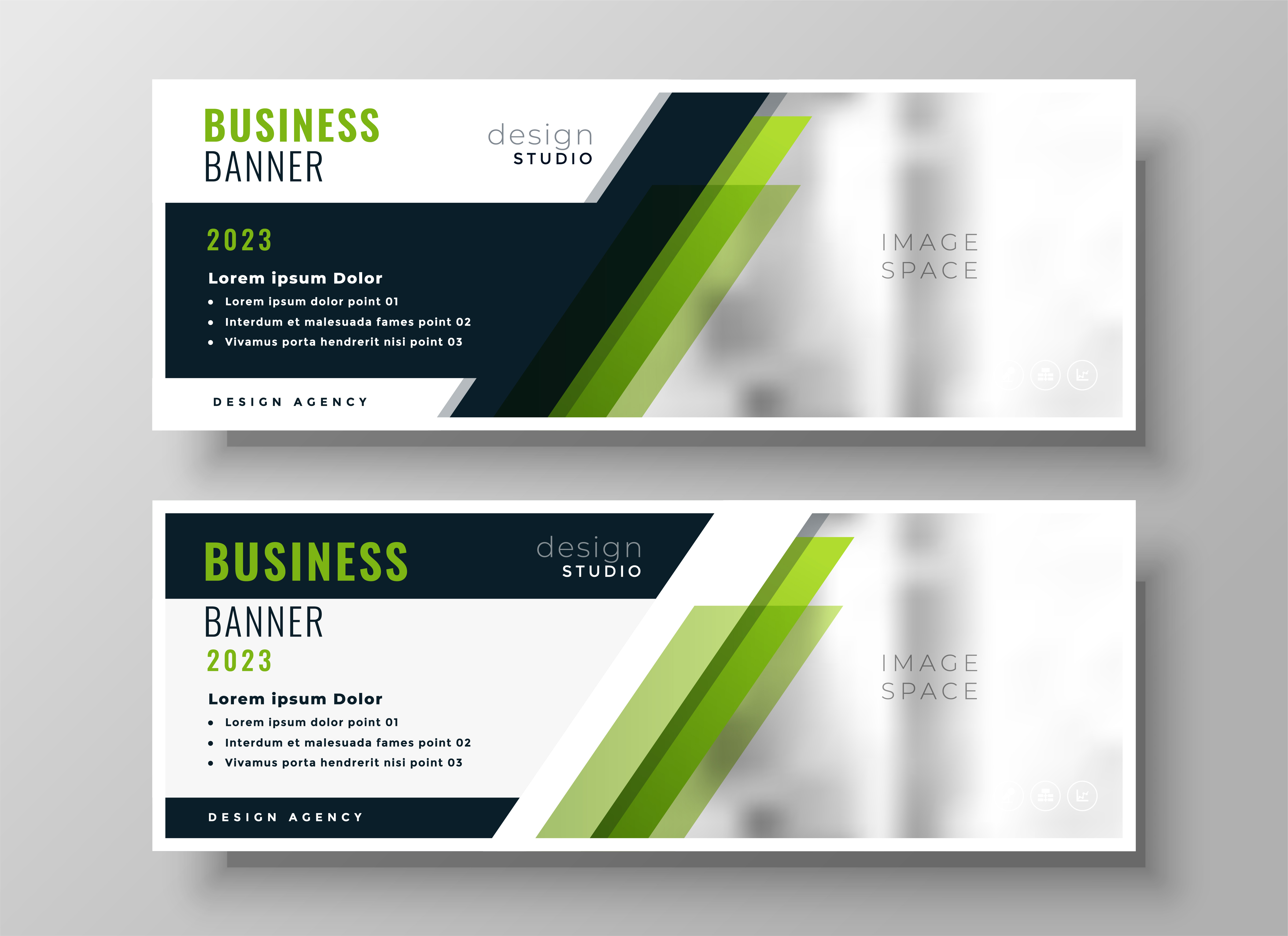 professional green business banner  layout  template  