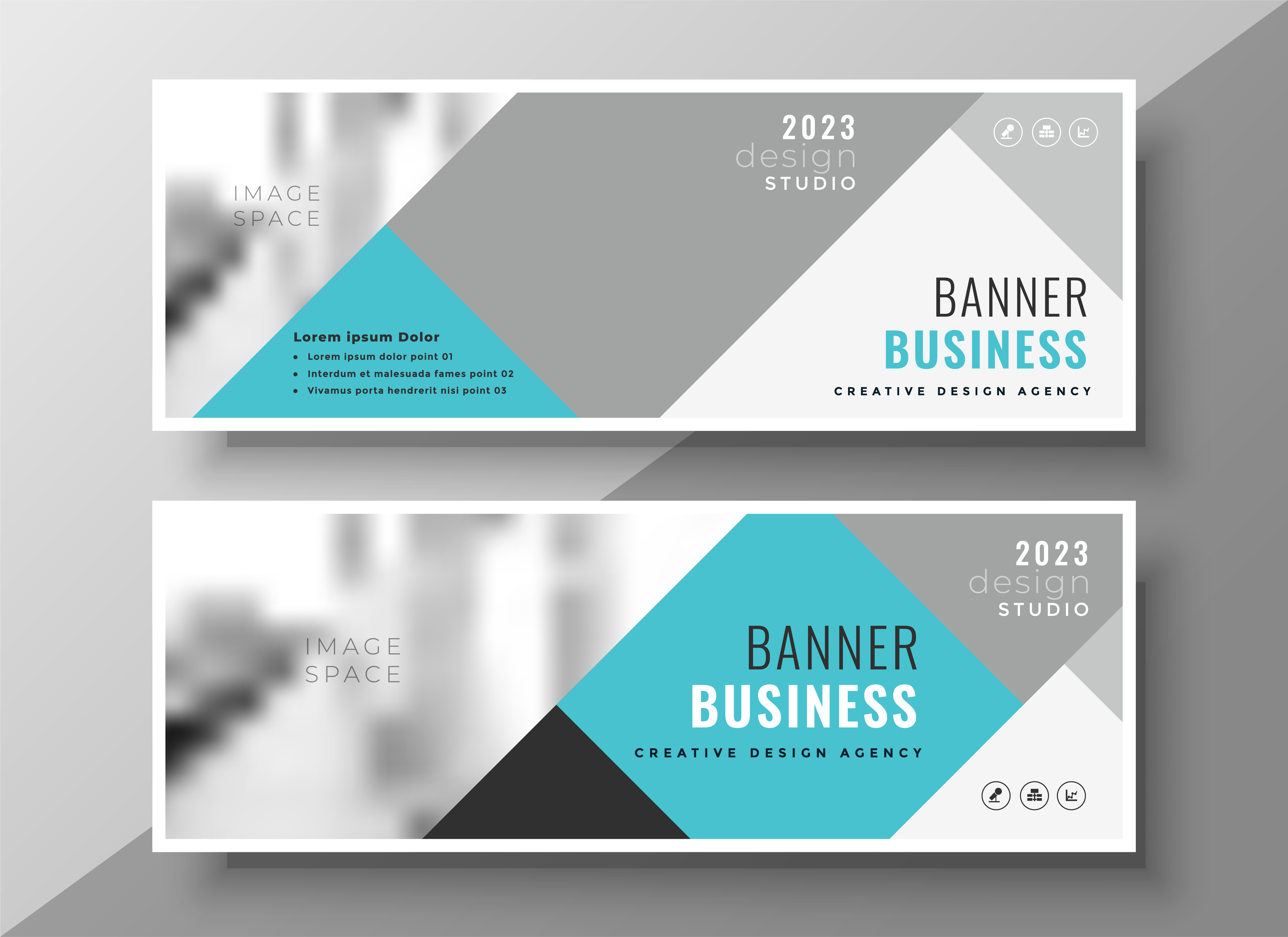 Creative Abstract Business Banners Elegant Design
