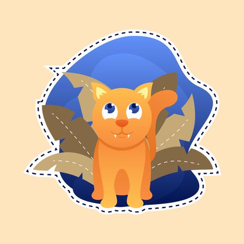 cat and dog stickers vector